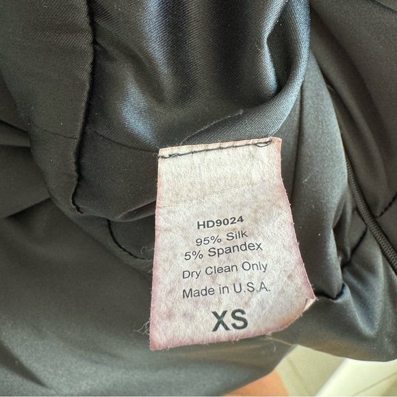 Vintage Louis Verdad Knee High Cocktail Dress Black Silk Size XS - Picture 8 of 14